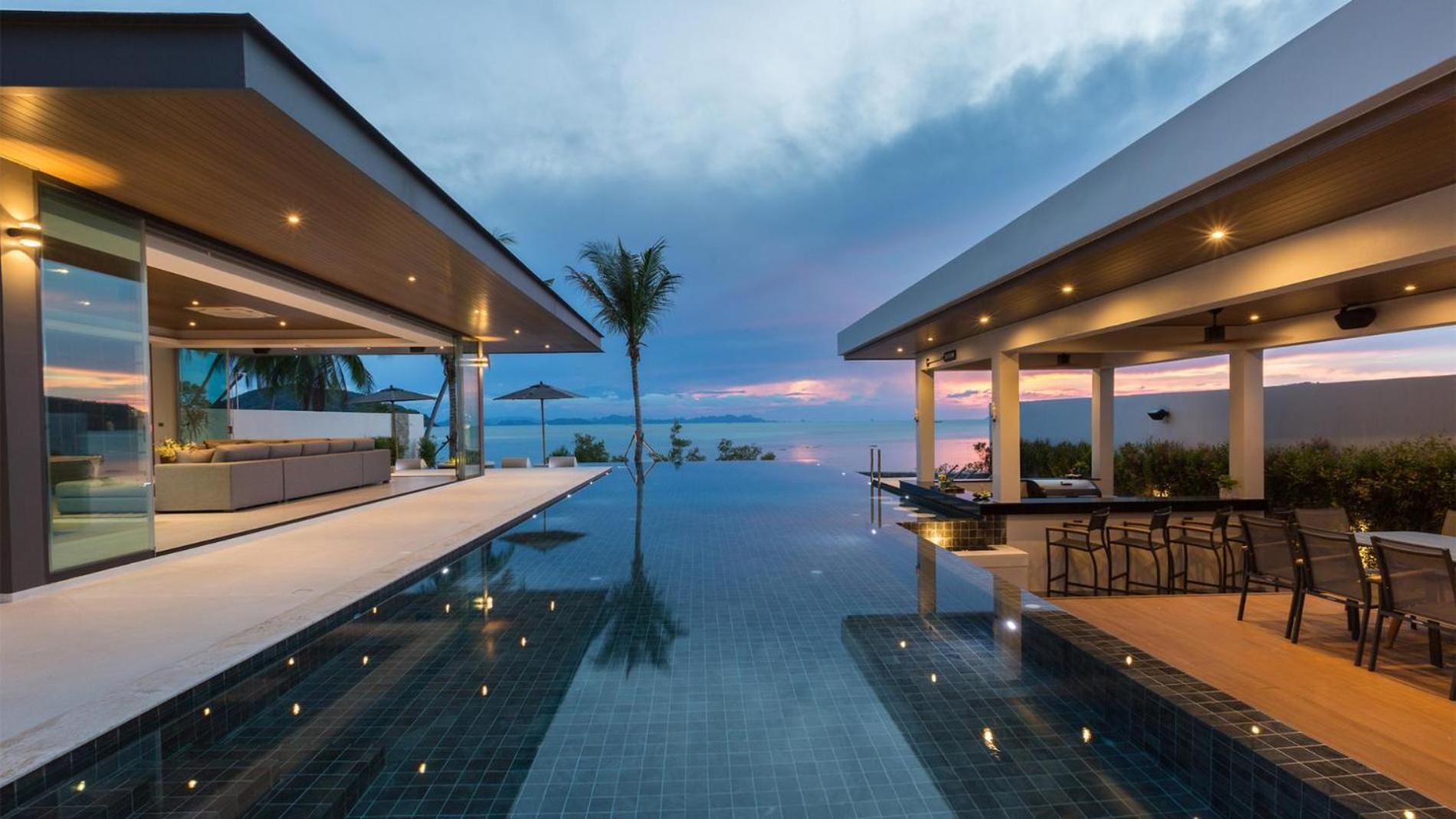 Exclusive Sea Renity A Beachfront Villa Retreat Sleeps 12 Adults And 6 Kids Laem Sor Exteriör bild